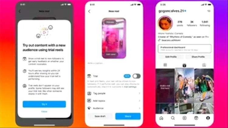 إنستجرام تسمح لمنشئي الفيديو بإنشاء Reels تجريبية لغير المتابعين..